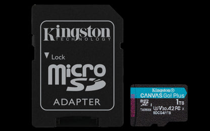 Kingston Technology Tarjeta microSDXC Canvas Go Plus Gen4 de 1 TB, 200 MB/s, A2 U3 V30 y adaptador_1