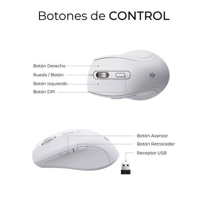 Teclado y Ratón Inalámbrico Subblim Combo Dual Office Prowave/ Blanco_7