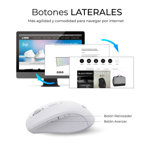 Teclado y Ratón Inalámbrico Subblim Combo Dual Office Prowave/ Blanco_8
