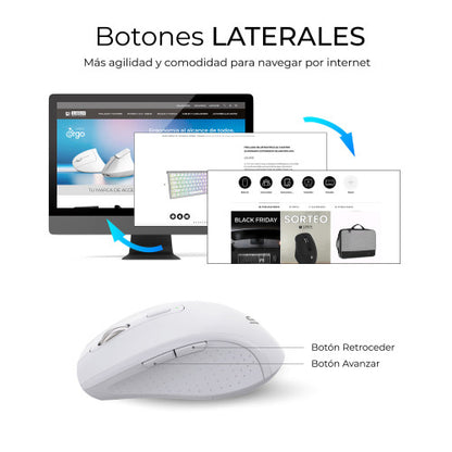 Teclado y Ratón Inalámbrico Subblim Combo Dual Office Prowave/ Blanco_8