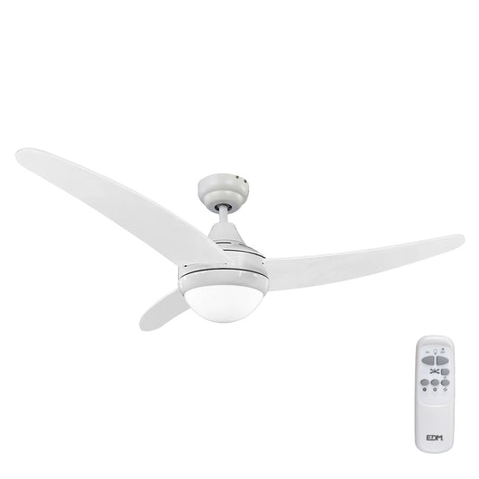 Ventoinha de teto modelo egeo. cor branco. potÃªncia: 60w lÃ¢minas: Ã¸122cm com controle remoto edm_0