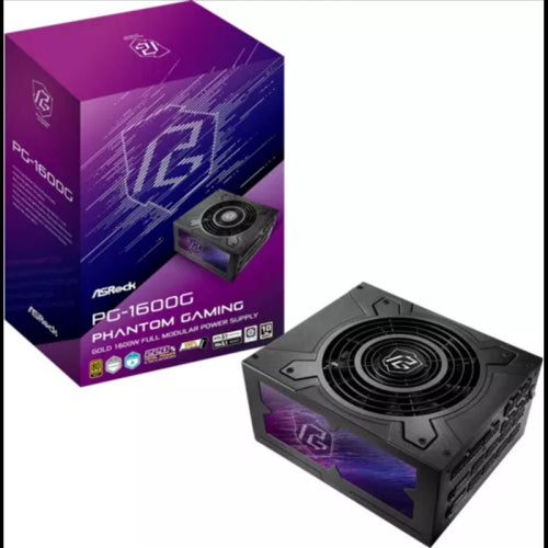 FUENTE ALIMENTACION ASROCK PG-1600G,PSU,1600W,80 PLUS GOLD,135MM,MODULAR,PCI-E 5.1 (12+4pin)x2,PCI-E (6+2 pin)x8,SATA (5 pin)x12_0