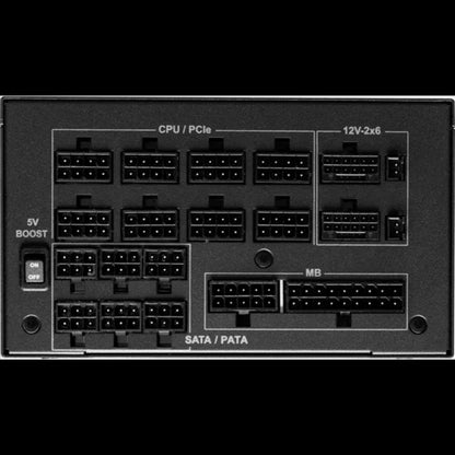 FUENTE ALIMENTACION ASROCK PG-1600G,PSU,1600W,80 PLUS GOLD,135MM,MODULAR,PCI-E 5.1 (12+4pin)x2,PCI-E (6+2 pin)x8,SATA (5 pin)x12_2