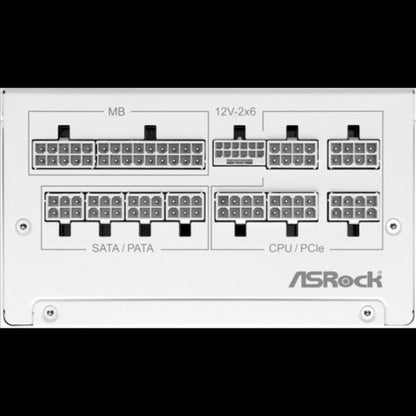 FUENTE ALIMENTACION ASROCK SL-1000GW,PSU,1000W,80 PLUS GOLD,135MM,MODULAR,PCI-E 5.1 (12+4pin)x1,PCI-E (6+2 pin)x3,SATA (5 pin)x9 (BLANCA)_3