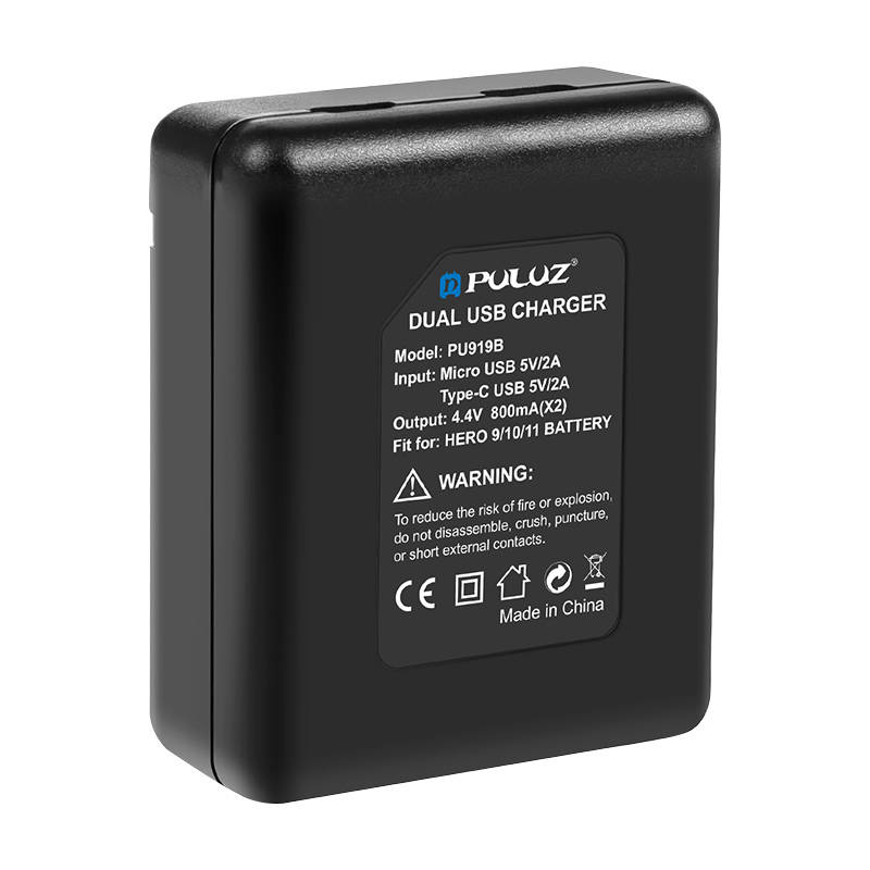 2-slot charger Puluz PU919B for GoPro Hero 9/10/11/12_3