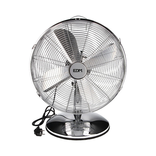 Ventoinha de mesa. cor cromado. potÃªncia: 60w pÃ¡s: Ã¸40cm edm_0