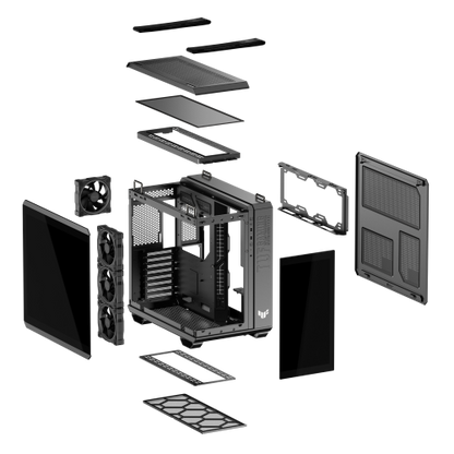 ASUS TUF GAMING GT502 Horizon TG ARGB Black Midi Tower Negro_19