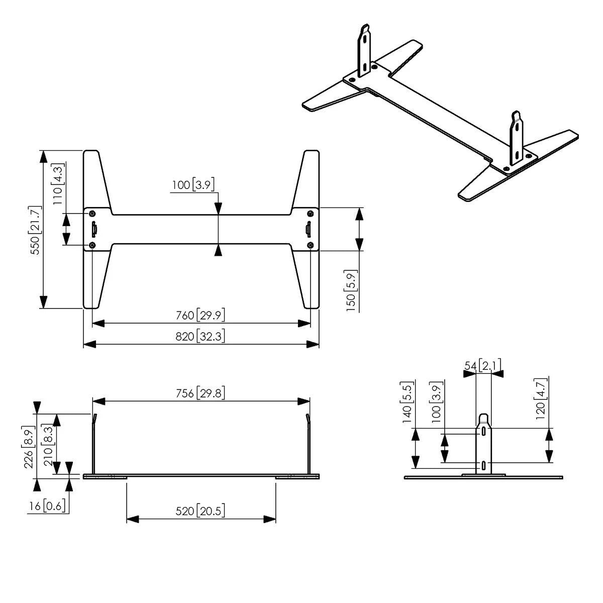 VOGELS PFF 2055 FLOOR PLATE SAMSUNG OM55N-D  (PFF2055)_2