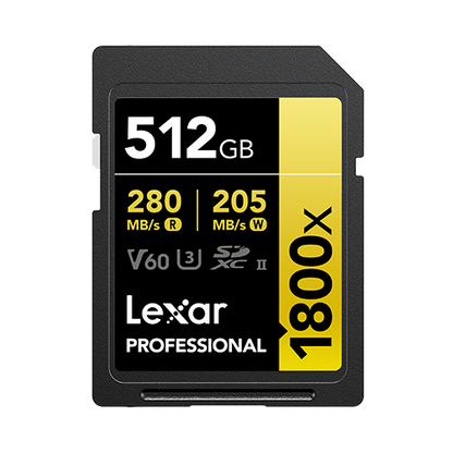 Lexar Professional 1800x 512 GB SDXC UHS-II Clase 10_0