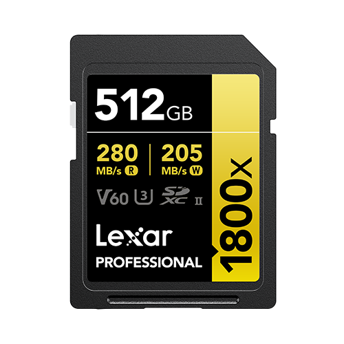 Lexar Professional 1800x 512 GB SDXC UHS-II Clase 10_0