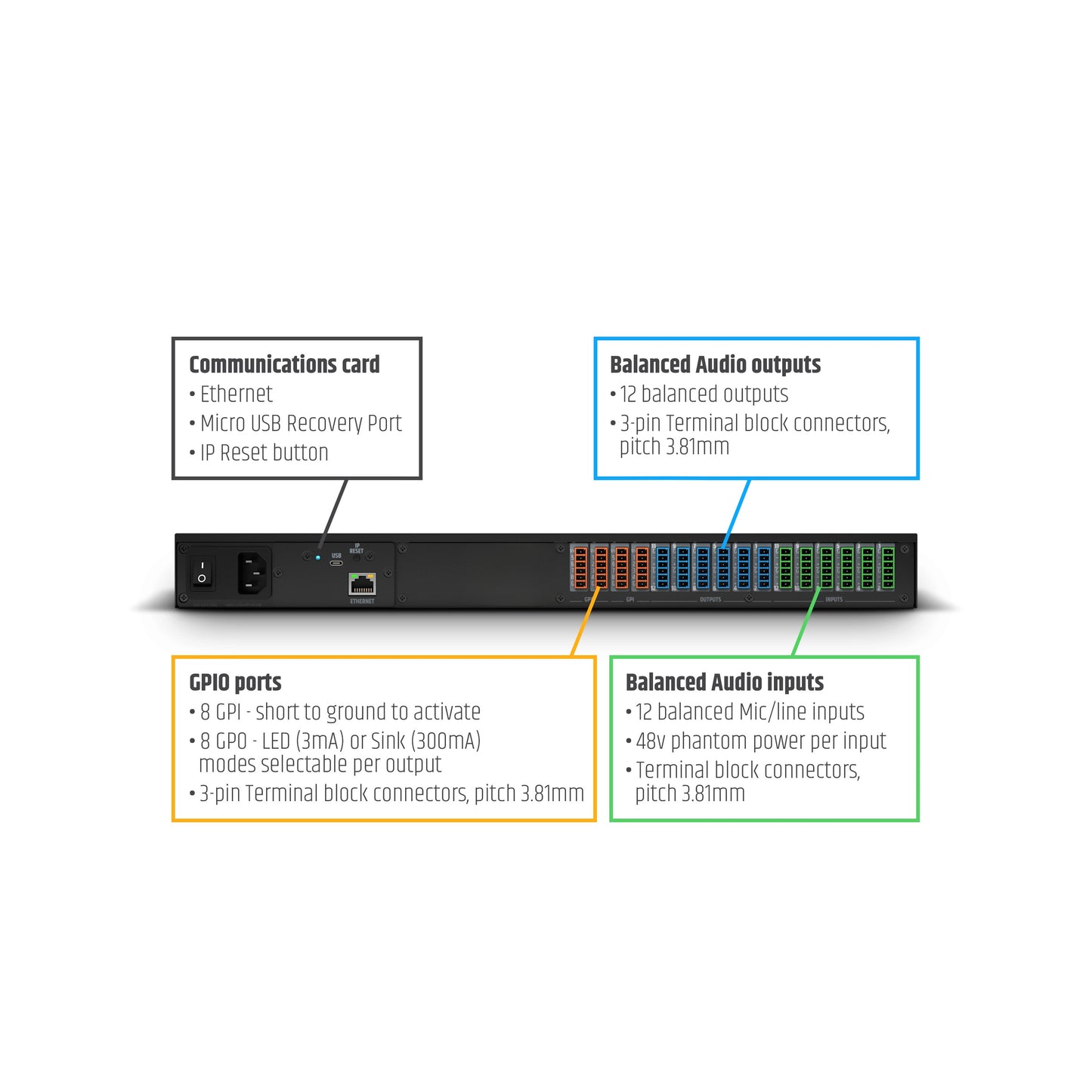 LD SYSTEMS INTEGRATION SERIE ZONE X (LDZONEX1212) HYBRID ARCHITECTURE DSP MATRIX - 12 IN / 12 OUT WARRANTY 5 YEARS (PU5)_3