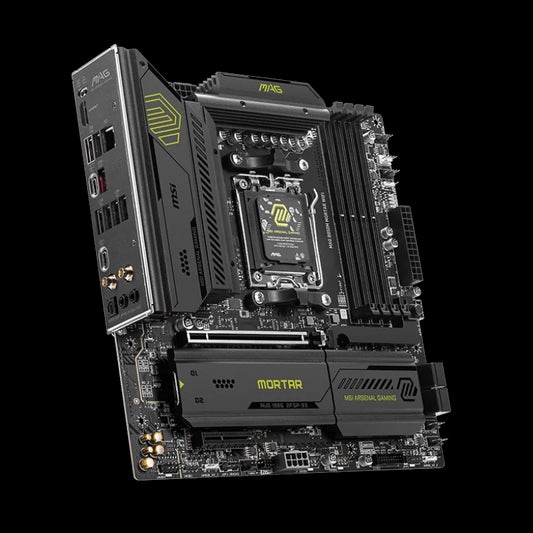 PLACA MSI MAG B850M MORTAR WIFI,AMD,AM5,B850,4DDR5,256GB,1HDMI,4SATA3+3M.2,5GBLAN+WIFI7+BT5.4,9USB3.2,MATX_1