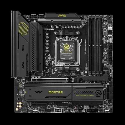 PLACA MSI MAG B850M MORTAR WIFI,AMD,AM5,B850,4DDR5,256GB,1HDMI,4SATA3+3M.2,5GBLAN+WIFI7+BT5.4,9USB3.2,MATX_2