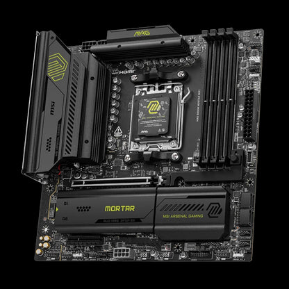 PLACA MSI MAG B850M MORTAR WIFI,AMD,AM5,B850,4DDR5,256GB,1HDMI,4SATA3+3M.2,5GBLAN+WIFI7+BT5.4,9USB3.2,MATX_3