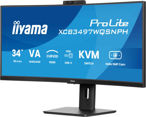 MONITOR IIYAMA VA, 2H 1DP,DOCK, KVM,  95W, 5MP HELLO_0