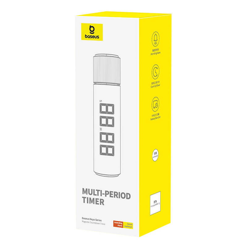 Baseus Heyo Series magnetic digital countdown timer with stopwatch function - black_14