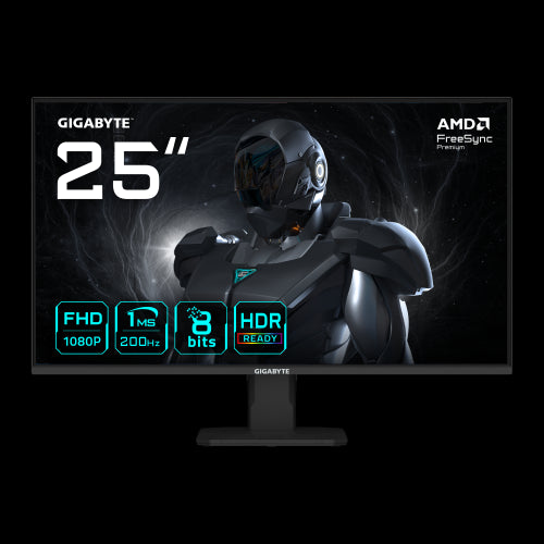 GIGABYTE GS25F2 Monitor Gaming 25" FHD - 1920 x 1080, 200Hz, 1ms, 300 cd/mÂ², Display HDR 10, HDMI 2.0, DisplayPort 1.4_0