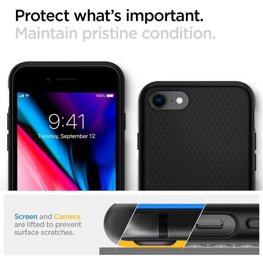 Spigen Liquid Air Case for iPhone 7 / 8 / SE 2020 / SE 2022 - Black_5