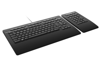 3Dconnexion Keyboard Pro with Numpad teclado Oficina USB + RF Wireless + Bluetooth QWERTY Internacional de EE.UU. Negro_2