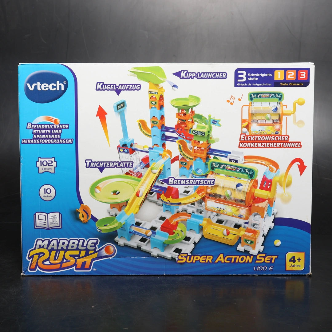 VTech Marble Rush Super Action Set L100 E 99 Peças com Som e Luz + 10 Bolas