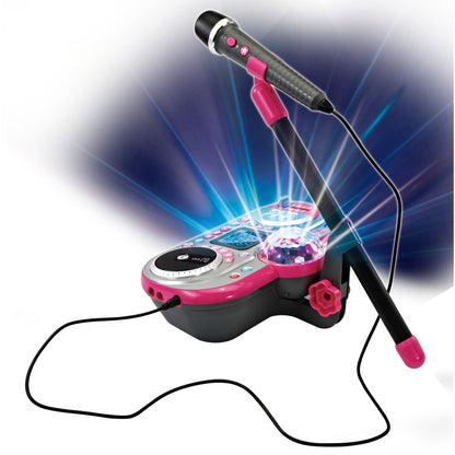 Microfone Infantil VTech Kidi Super Star DJ Studio Luzes Rosa