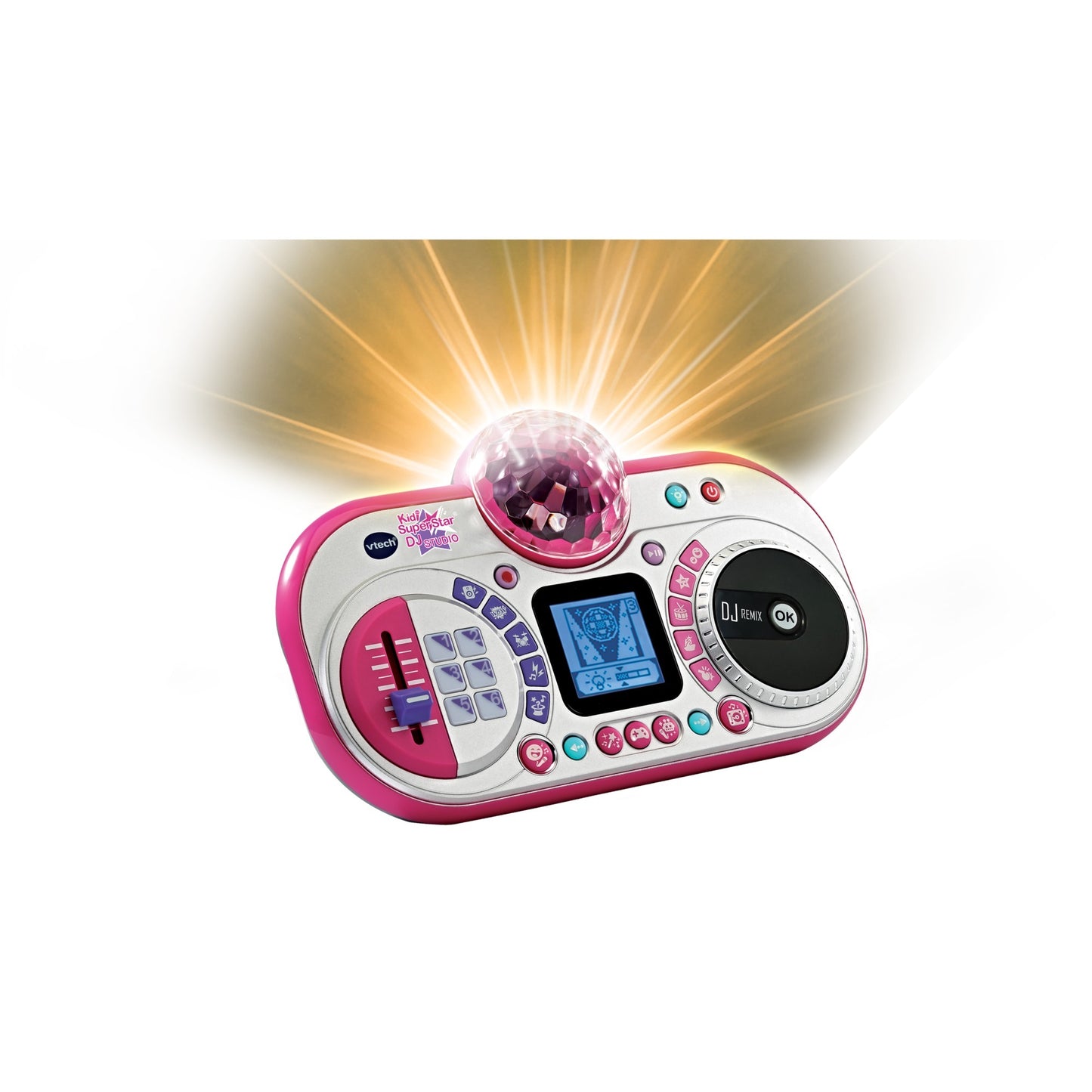 Microfone Infantil VTech Kidi Super Star DJ Studio Luzes Rosa