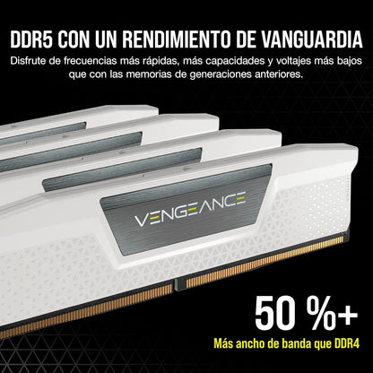 MEMORIA CORSAIR DDR5 32GB 2X16GB PC6400 VENGEANCE BLANCA CMK32GX5M2B6400Z32W_2