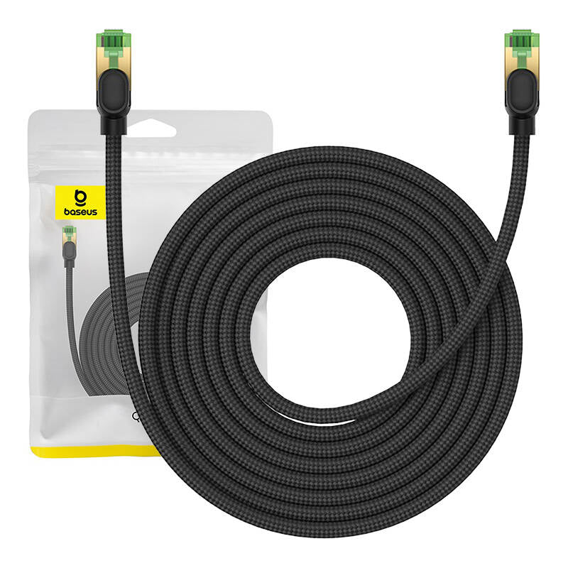 Braided network cable cat.8 Baseus Ethernet RJ45, 40Gbps, 8m (black)_0