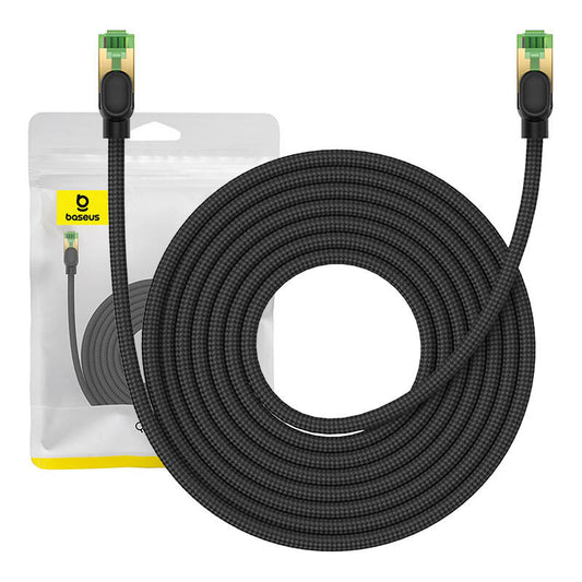Braided network cable cat.8 Baseus Ethernet RJ45, 40Gbps, 8m (black)_0