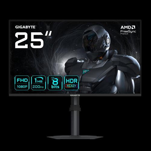 GIGABYTE G25F2 Monitor Gaming 24,5" FHD â 1920 x 1080, 200Hz, 1ms, 300 cd/mÂ², DisplayHDR 10, HDMI 2.0, DisplayPort 1.4_0