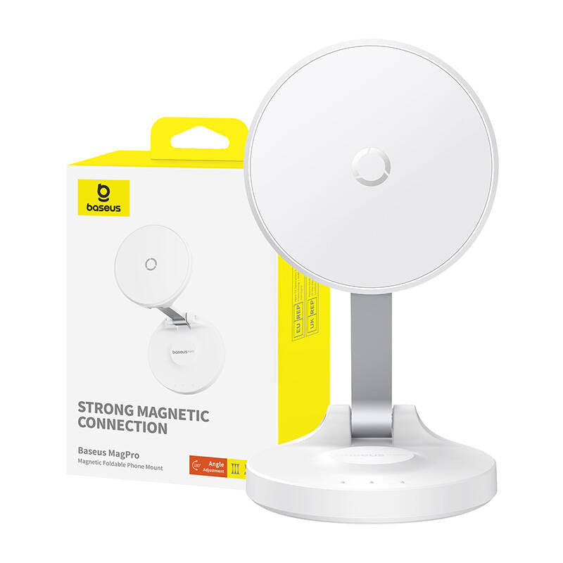 Magnetic Desktop Phone Stand Baseus MagPro self-adhesive (white)_0
