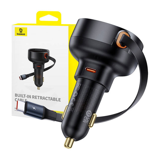 Car Charger Baseus Enjoyment Pro with cable USB-C, 60W (Black)_0