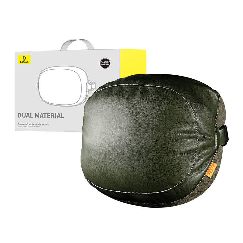 Double sided Car Headrest Mounted Pillow Baseus Comfort Ride (green)_0