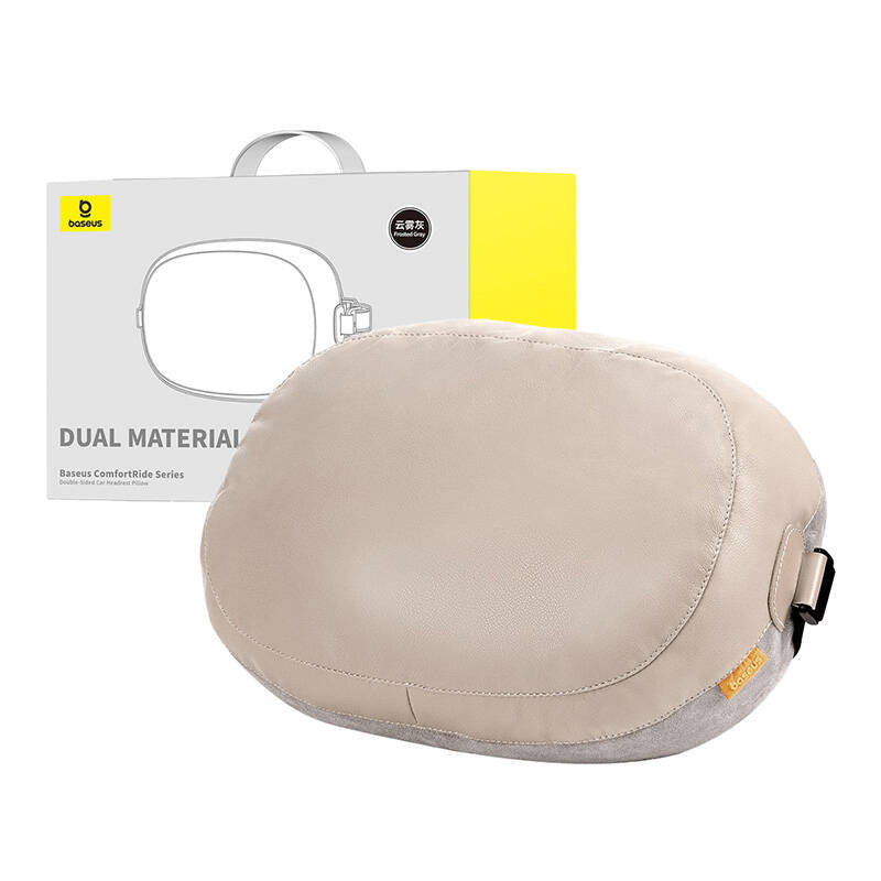 Double sided Car Headrest Mounted Pillow Baseus Comfort Ride (grey)_0