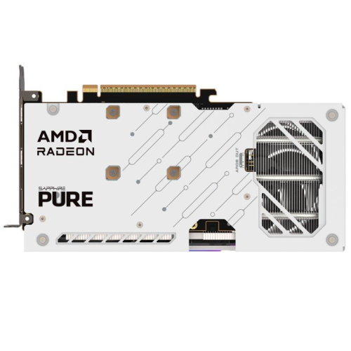 VGA SAPPHIRE PURE RX 9060 XT GAMING OC,AMD,RX9060XT,16GB,GDDR6,128BIT,2HDMI+2DP,ARGB,COLOR BLANCO (3 VENTILADORES)_2