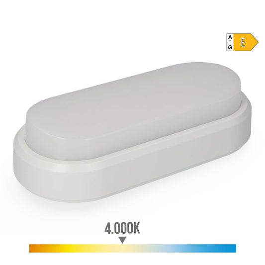 Candeeiro exterior led oval 18w 1950lm ip54 4000k 23x10,5x5,7cm luz dia edm_0
