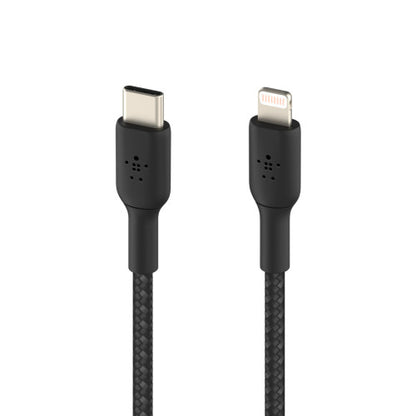 Cabo Lightning/USB-C Belkin / 2m trançado MFi cert. / Preto / CAA004bt2MBK_1