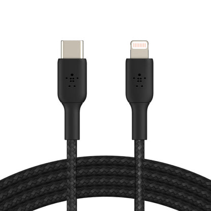 Cabo Lightning/USB-C Belkin / 2m trançado MFi cert. / Preto / CAA004bt2MBK_3
