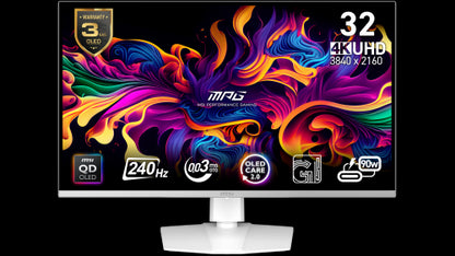 MSI MPG 321URXW QD-OLED pantalla para PC 80 cm (31.5") 3840 x 2160 Pixeles 4K Ultra HD Blanco_1