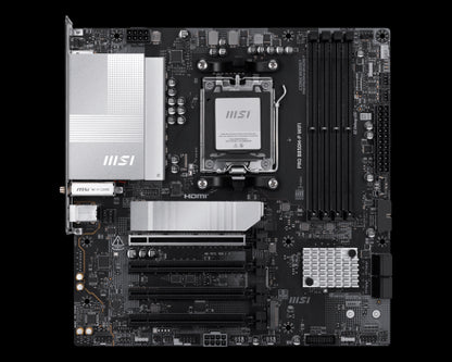PLACA MSI PRO B850M-P WIFI,AMD,AM5,B850,4DDR5,256GB,1HDMI+1DP,4SATA3+3M.2,5GBLAN+WIFI7+BT5.4,7USB3.2,MATX_0