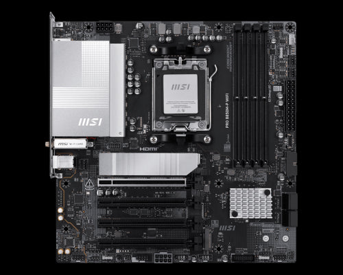 PLACA MSI PRO B850M-P WIFI,AMD,AM5,B850,4DDR5,256GB,1HDMI+1DP,4SATA3+3M.2,5GBLAN+WIFI7+BT5.4,7USB3.2,MATX_0