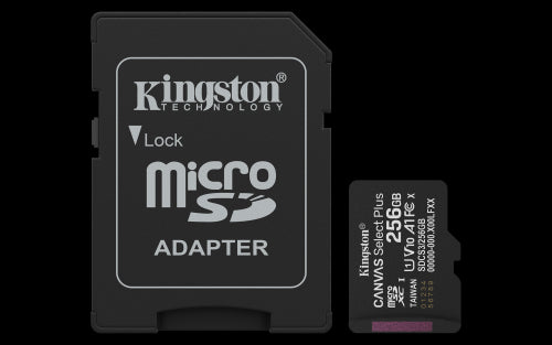 Kingston Technology 256GB microSDXC Canvas Select Plus Gen3 150MB/s A1 (Incluye adaptador de SD)_0