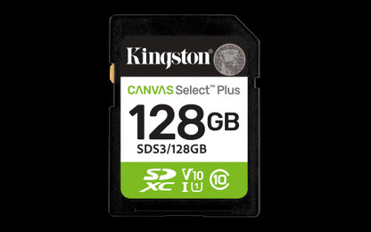 Kingston Technology 128 GB SDXC Canvas Select Plus Gen3 150 MB/s C10 UHS-I U1 V10_0