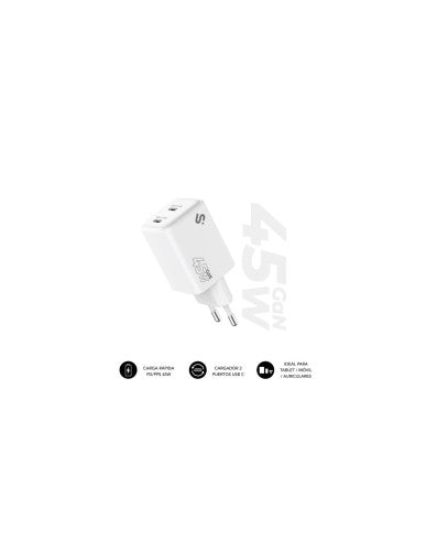 SUBBLIM CARGADOR GAN 45W CHARGER USB C+C_0