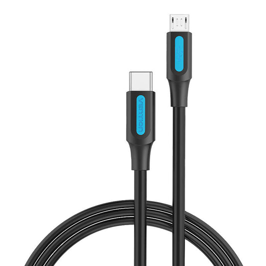 Cable USB-C 2.0 to Micro USB Vention COVBF 2A 1m black_0
