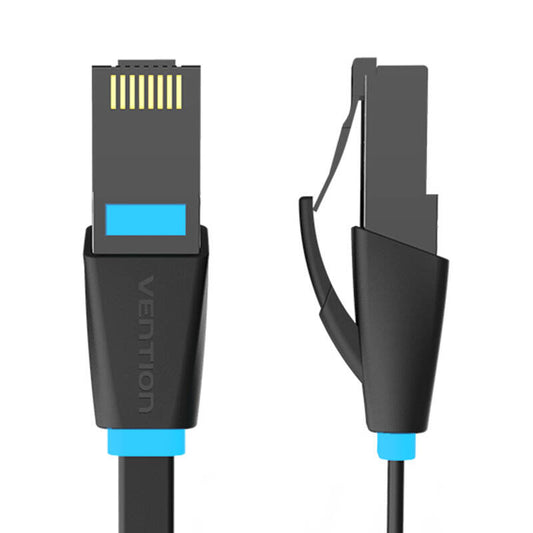 Flat Network Cable UTP CAT6 Vention IBJBI RJ45 Ethernet 1000Mbps 3m Black_0