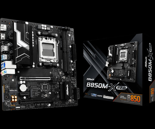Placa Mãe ASROCK B850M-X R2.0 / Preto_0