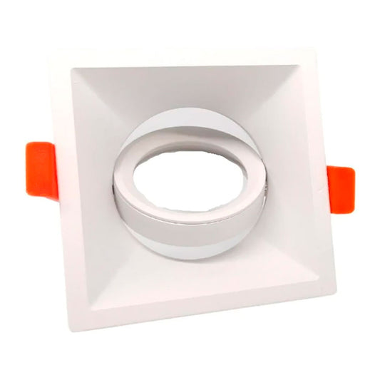 Aro halÃ³geno basculante de embutir, profundo, quadrado, branco, 90 x 90 x 42 mm_0