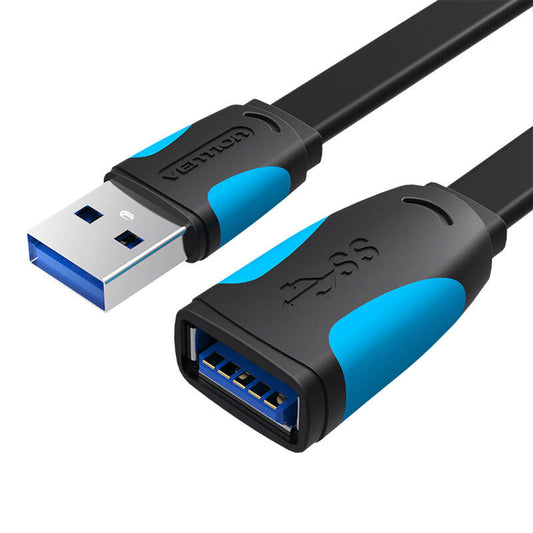 Flat USB 3.0 extender Vention VAS-A13-B100 1m Black_0