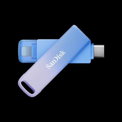 SanDisk Creator Phone Drive unidad flash USB 128 GB USB Type-C / Lightning 3.2 Gen 1 (3.1 Gen 1) Azul, Lila_0